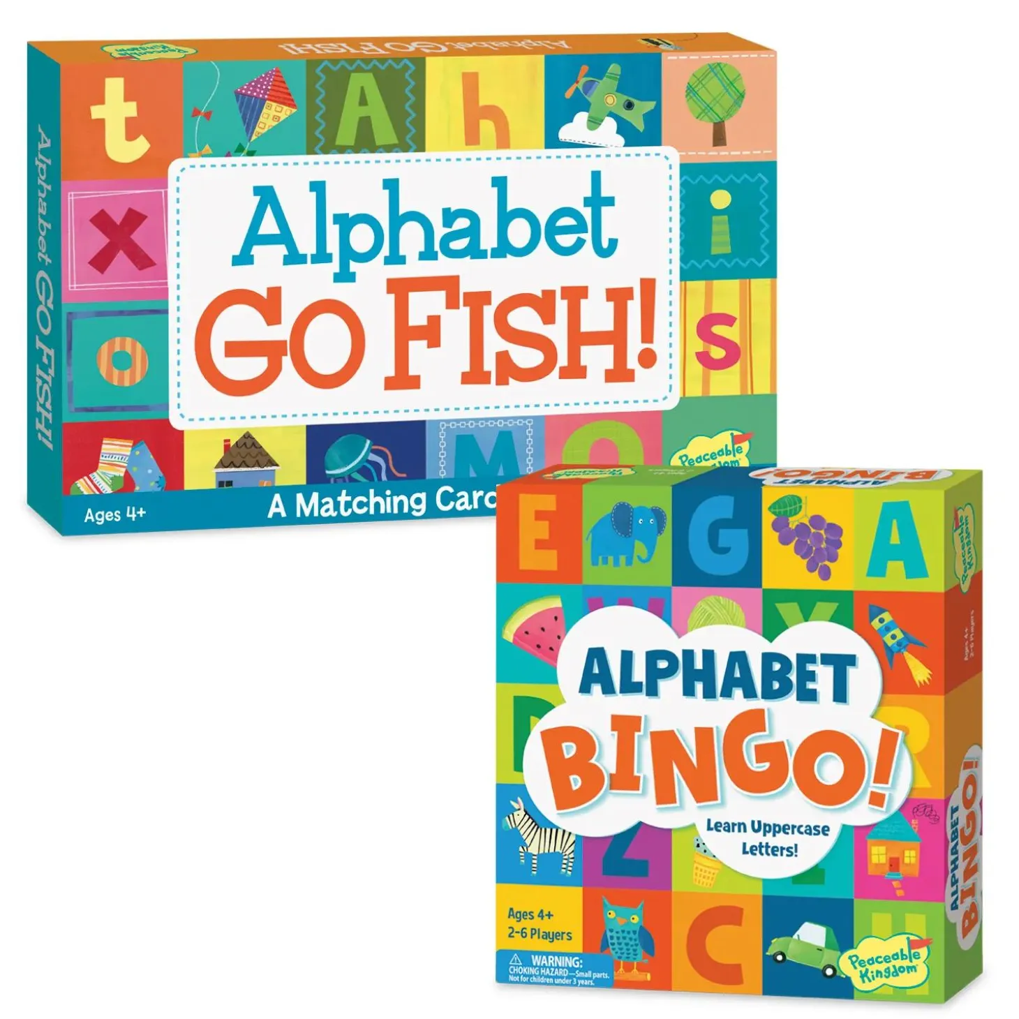 Alphabet Bingo! & Alphabet Go Fish!: Set of 2