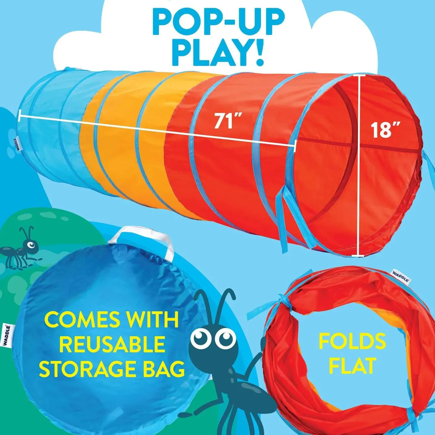 Antsy Pants Pop-Up Crawl Through Play Tunnel