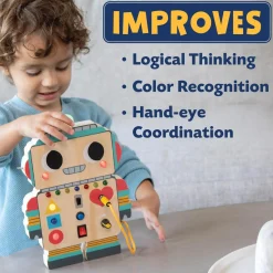 Blinkity Bot Light Up Busy Board for Toddlers