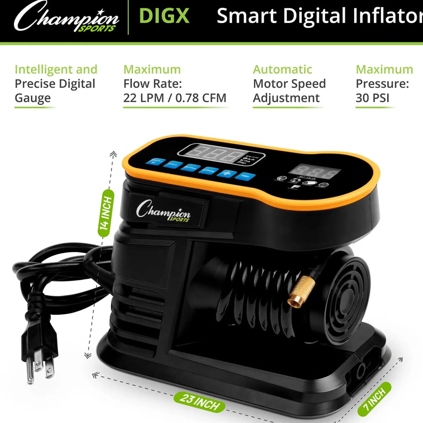 Champion Sports Smart Digital Inflator