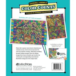 Color by Number Color Counts: Adorable Animals