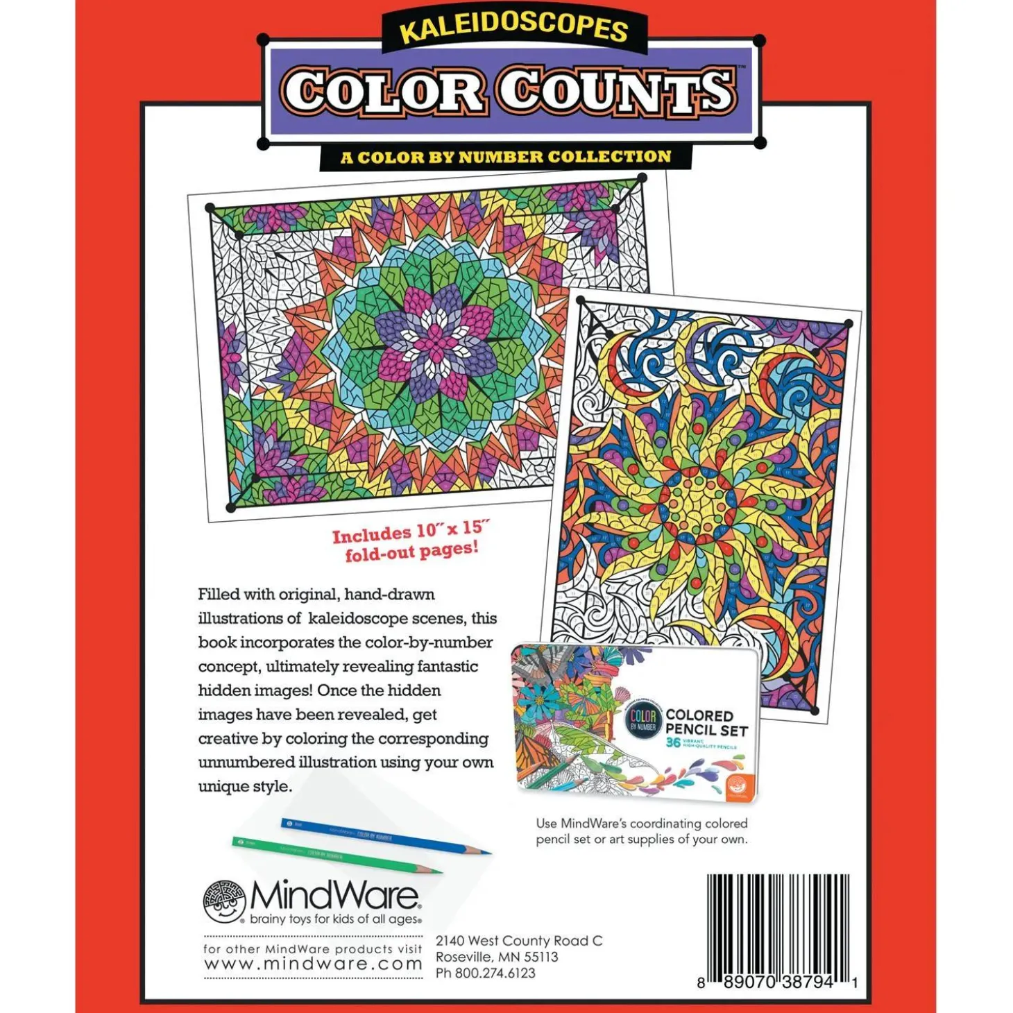 Color by Number Color Counts: Kaleidoscope