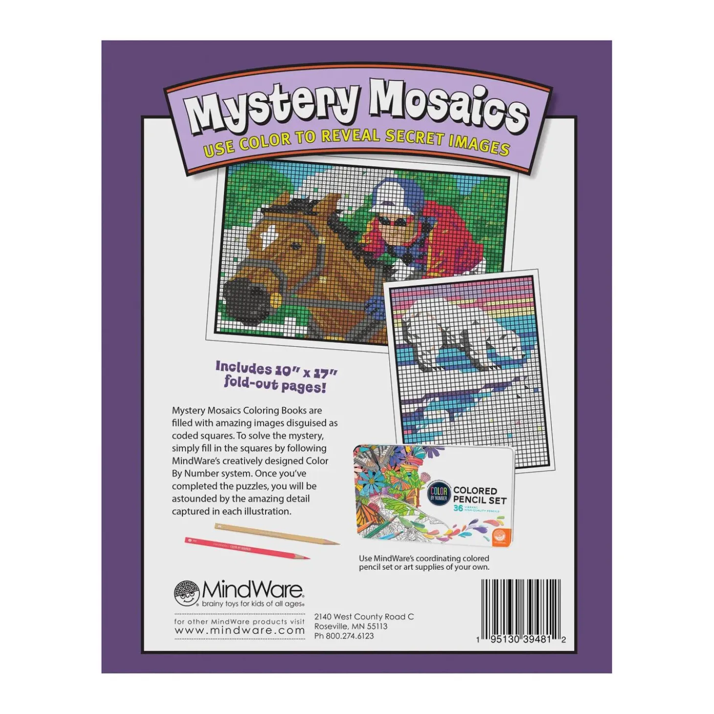 Color By Number Mystery Mosaics: Coloring Book 19