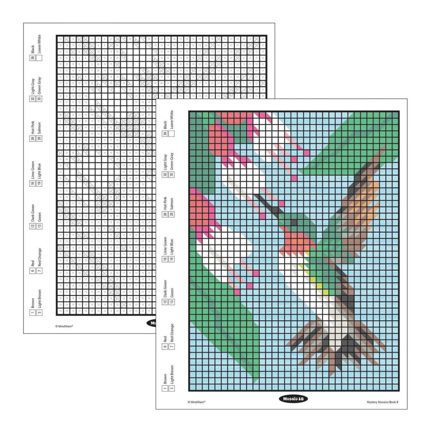 Color By Number Mystery Mosaics: Book 8