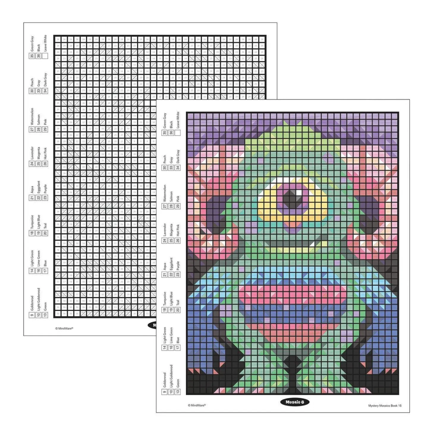 Color By Number Mystery Mosaics: Book 15