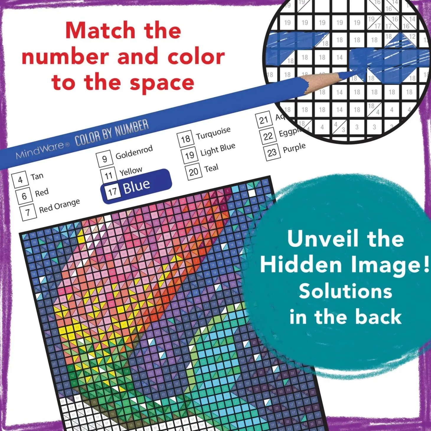 Color By Number Mystery Mosaics: Book 15