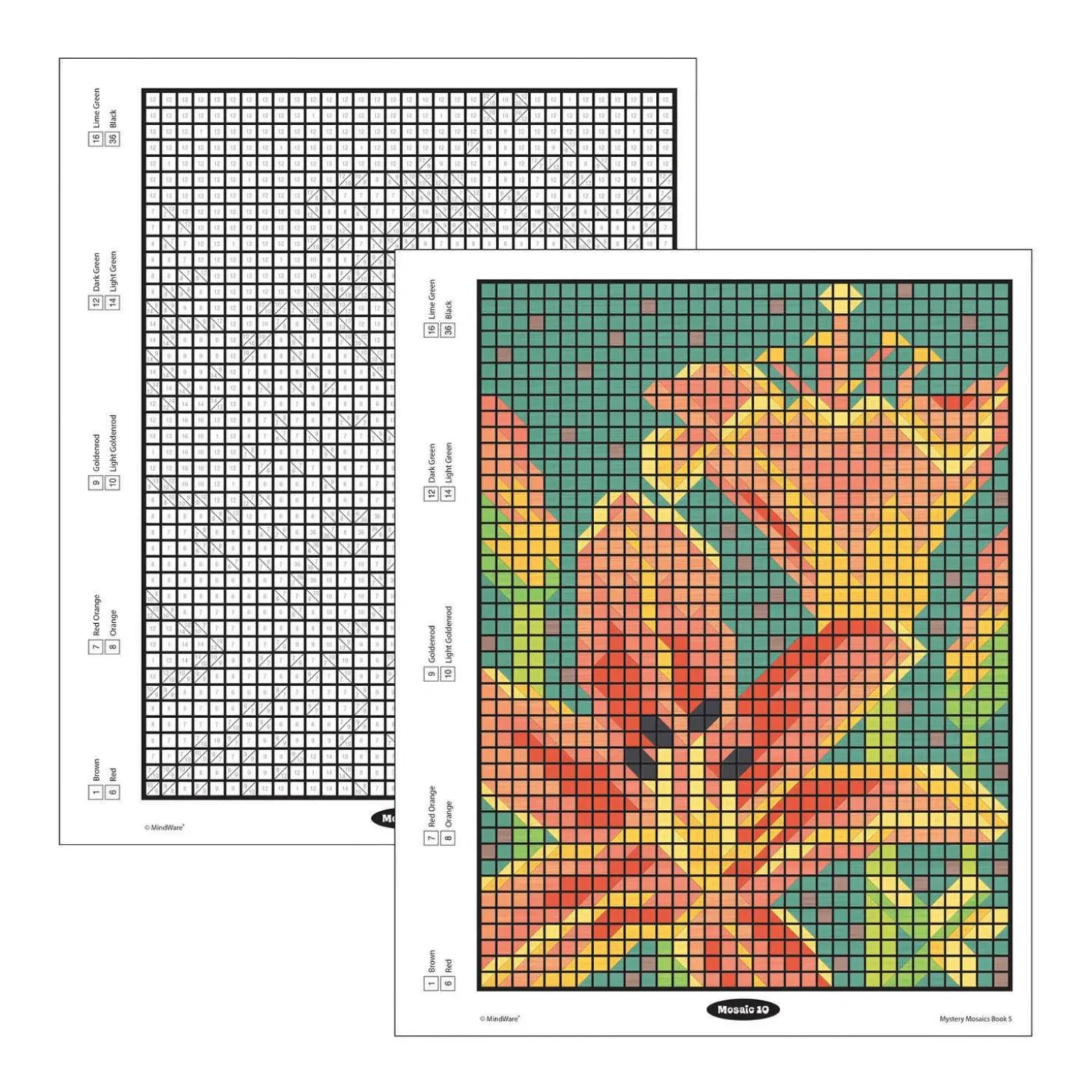 Color By Number Mystery Mosaics: Book 5