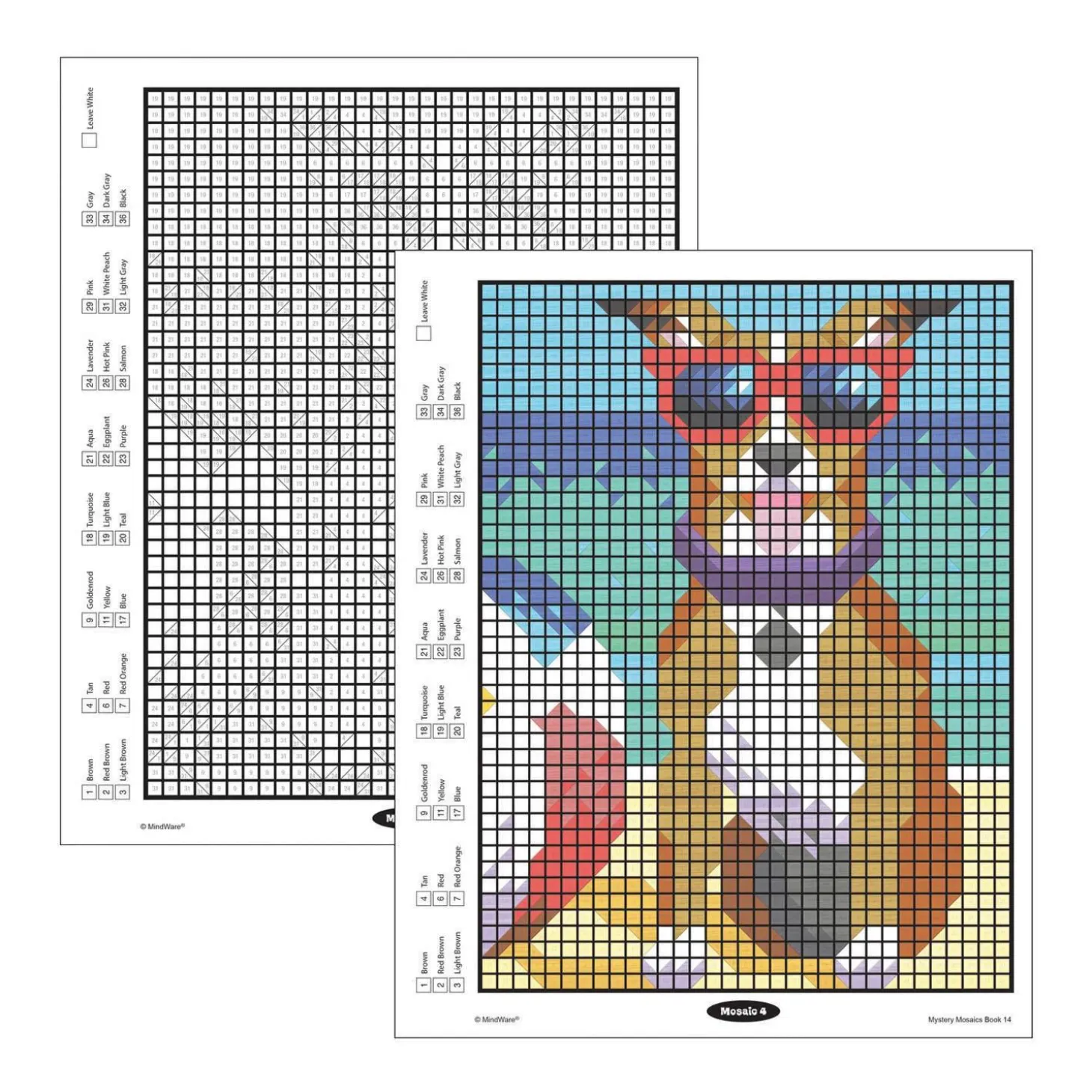 Color By Number Mystery Mosaics: Book 14