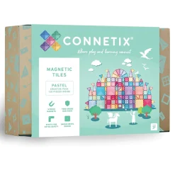 Connetix Pastel Creative Pack – 120‑Piece Magnetic Building Set