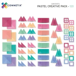 Connetix Pastel Creative Pack – 120‑Piece Magnetic Building Set