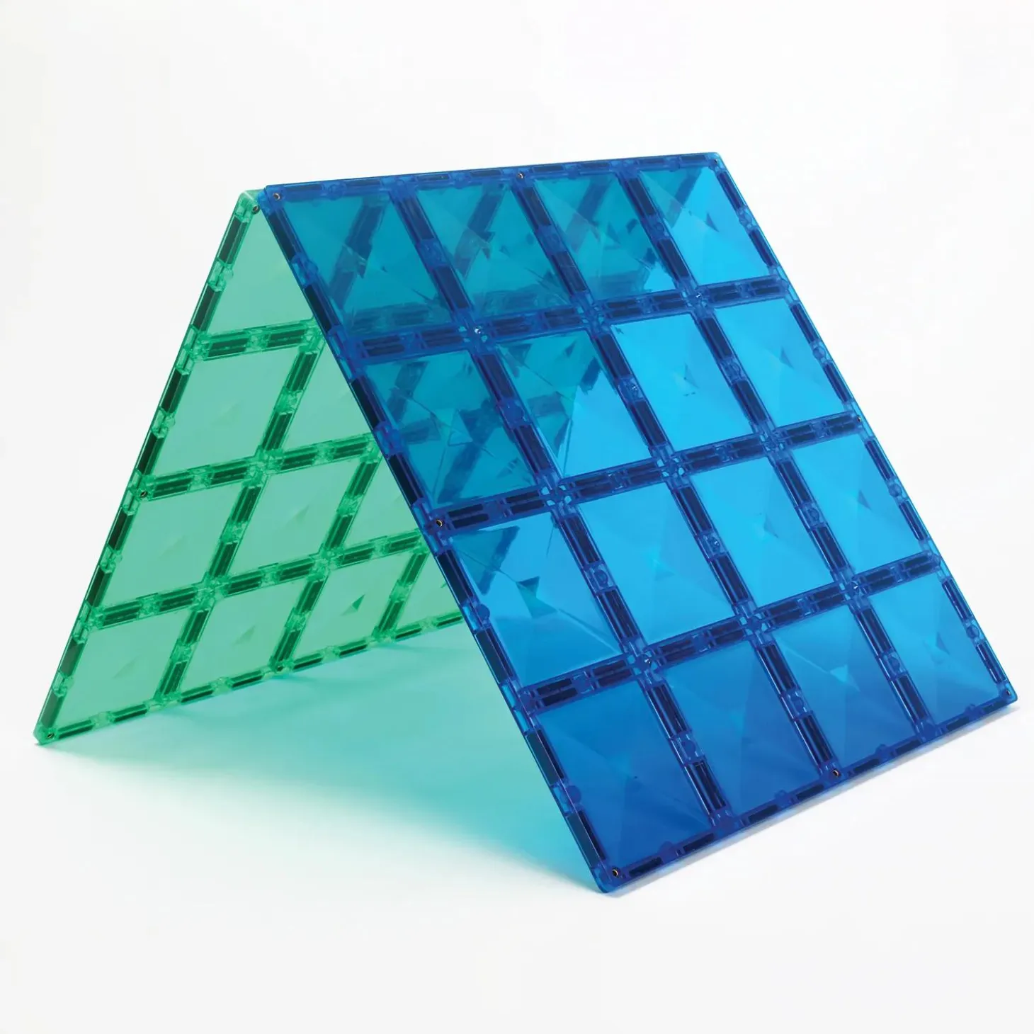 Connetix Rainbow Blue & Green Base Plate Pack – 2‑Piece Magnetic Building Foundation Set