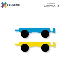 Connetix Rainbow Car Pack – 2‑Piece Magnetic Vehicle Base Set