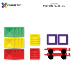 Connetix Rainbow Motion Pack – 24‑Piece Magnetic Movement & Vehicle Set