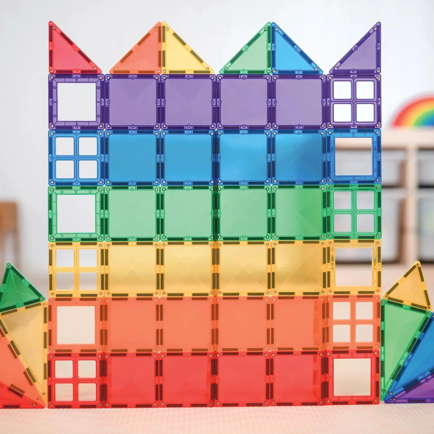 Connetix Rainbow Starter Pack – 60‑Piece Magnetic Building Set