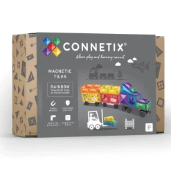 Connetix Rainbow Transport Pack – 50‑Piece Magnetic Building Set