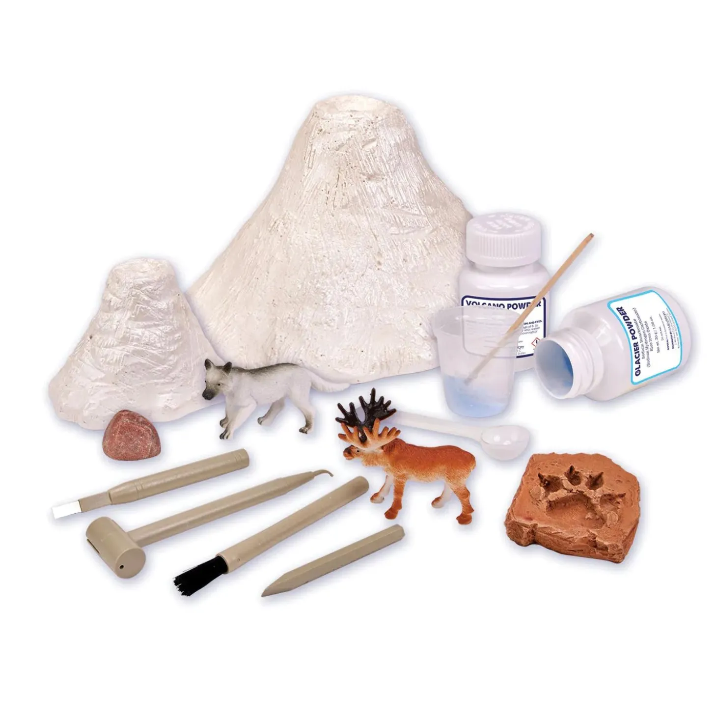 Dig it Up! Bubbling Volcano Eruption STEM Excavation Toy Science Kit: Ice Age Discoveries