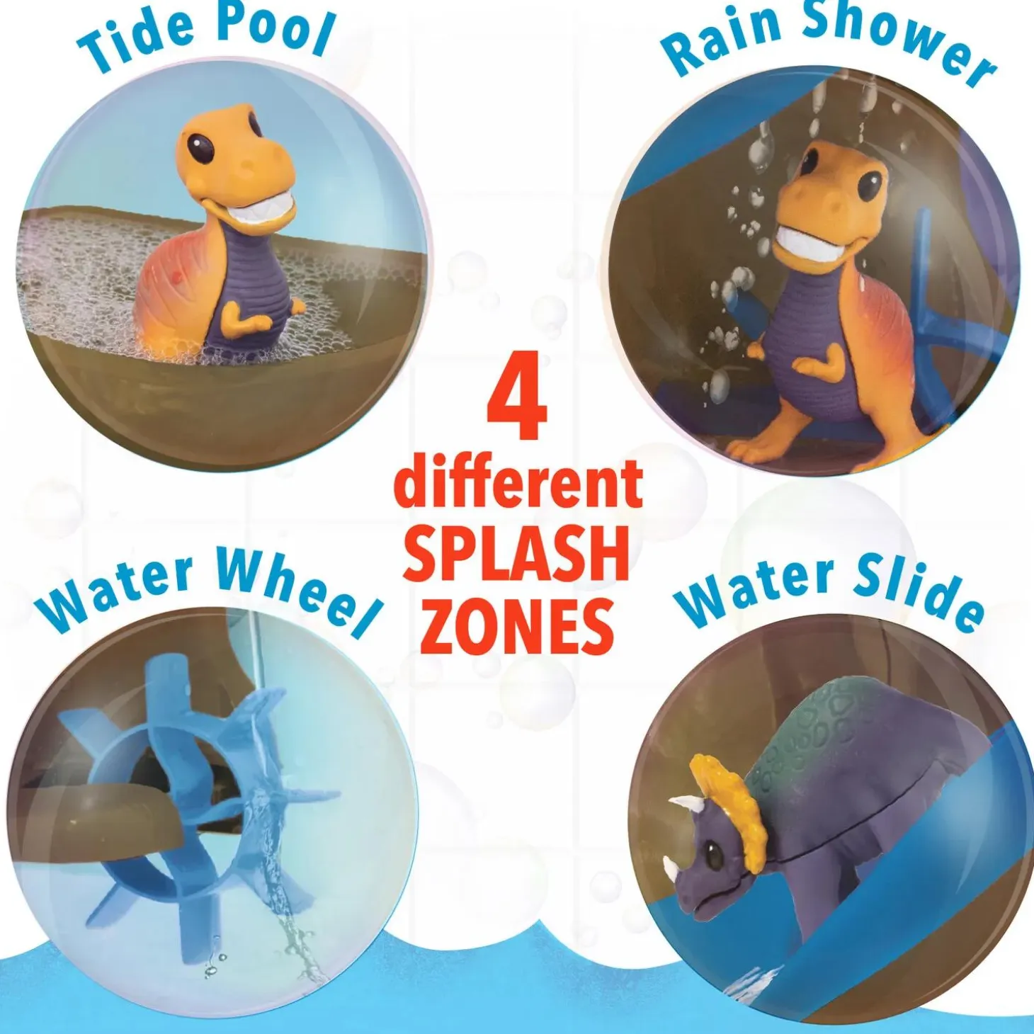 Dinosaur Color Splash Water Park Bath Toy Set