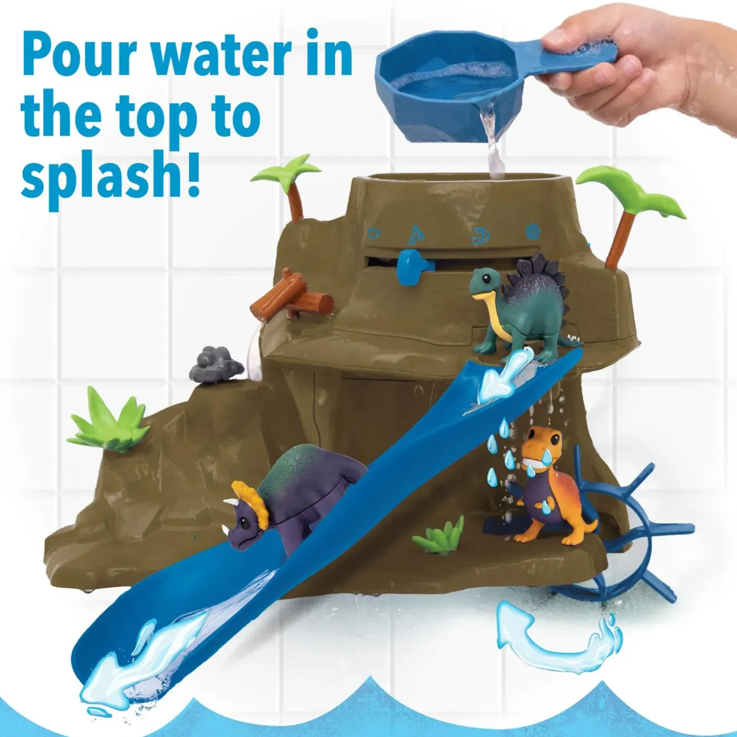 Dinosaur Color Splash Water Park Bath Toy Set