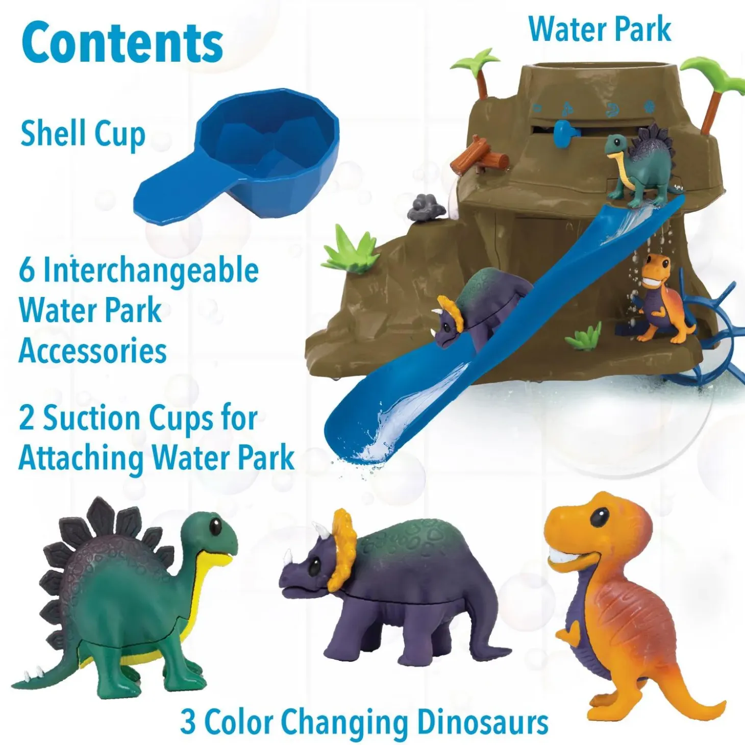 Dinosaur Color Splash Water Park Bath Toy Set
