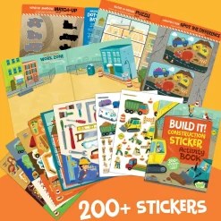 Dinosaur & Construction Sticker Activity Books Set of 2
