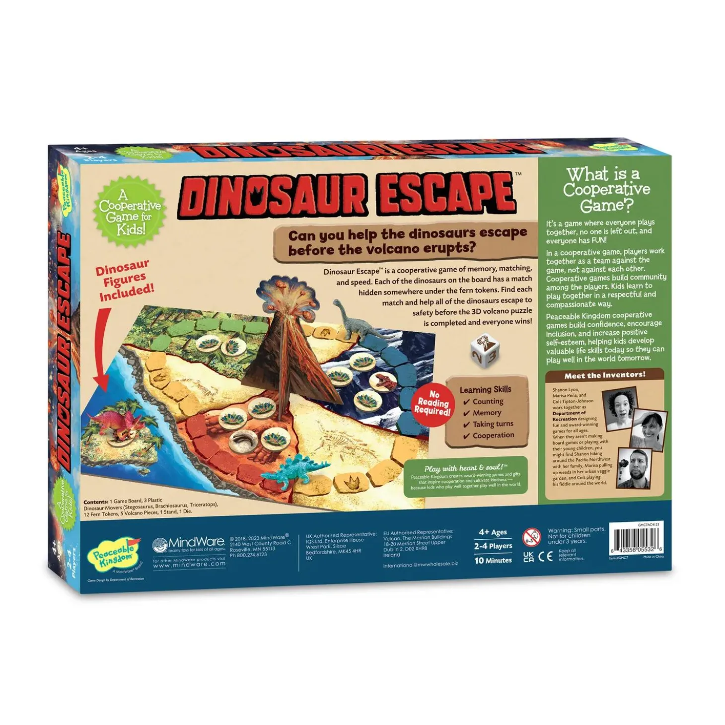 Dinosaur Escape Game and Dinosaur Island Puzzle: Set of 2