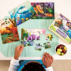 Dynamite Dinosaurs 4-Pack Wooden Puzzles
