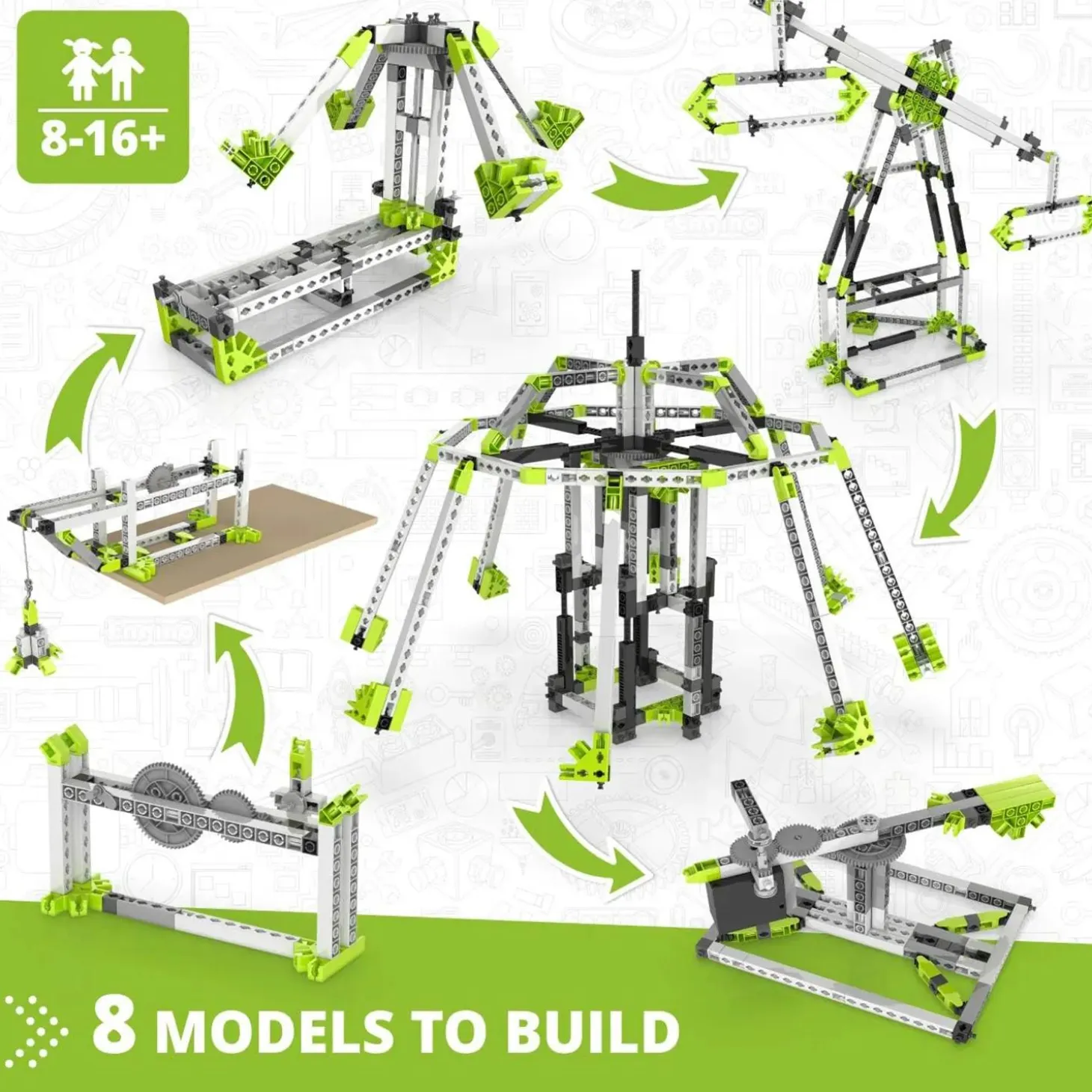 Engino STEM Engineering Amusement Park Building Set
