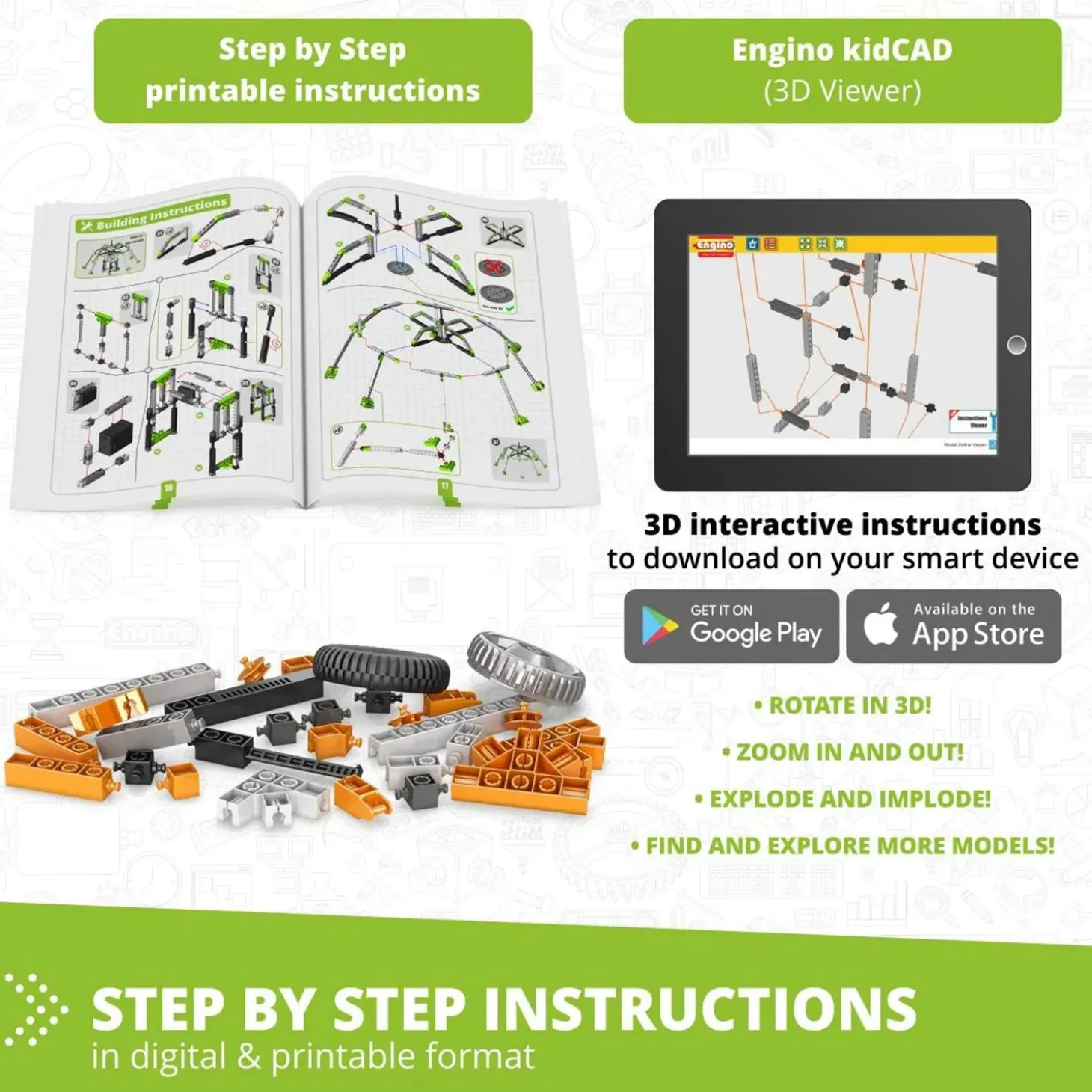 Engino STEM Engineering Amusement Park Building Set