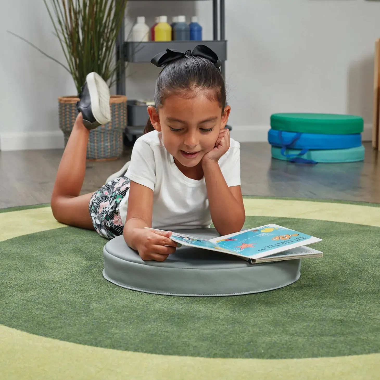 Factory Direct Partners SoftScape 15 in Round Floor Cushions, 6-Piece - Contemporary
