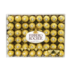 FERRERO ROCHER Hazelnut Chocolate Diamond Gift Box, 48 Pieces