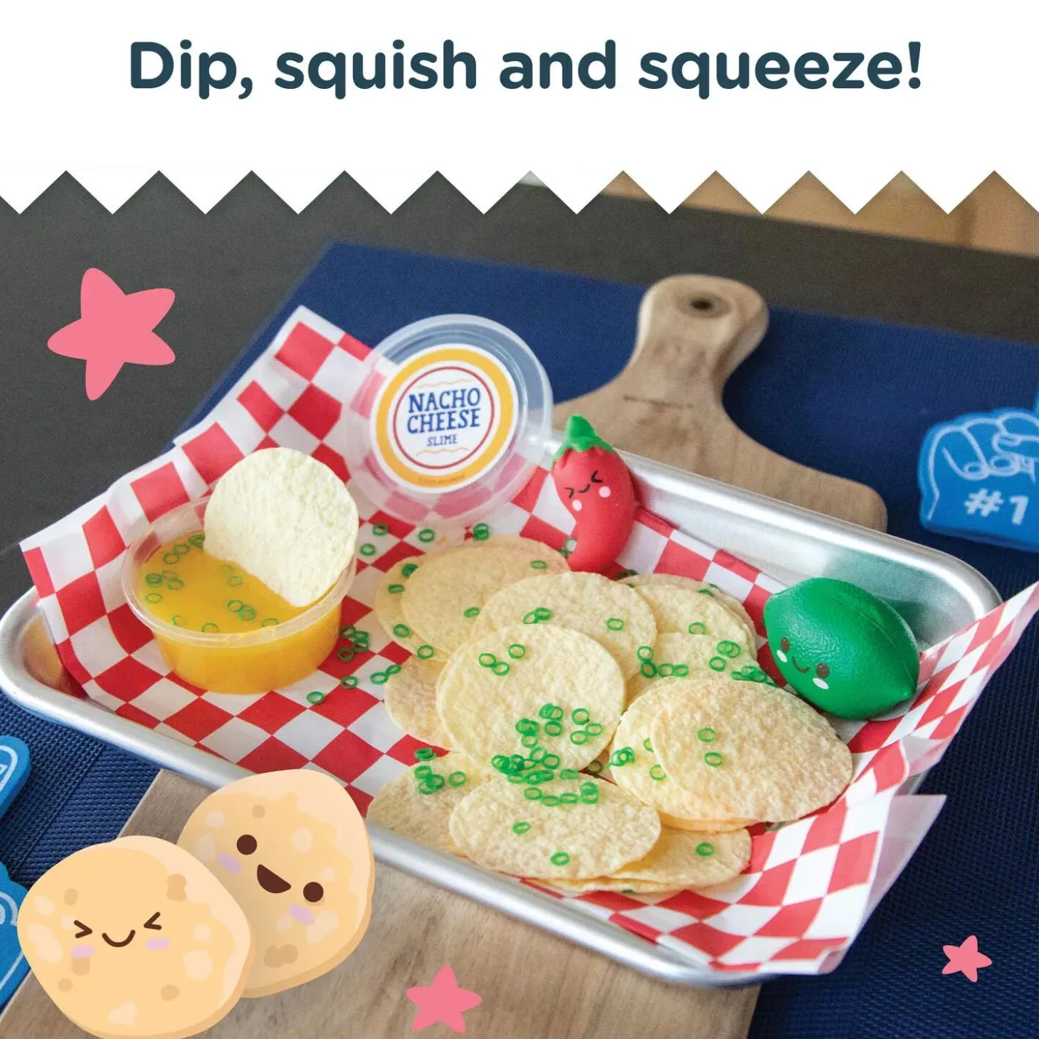 Foodie Fidget Fan Foods – Nacho Tray Sensory Play Set