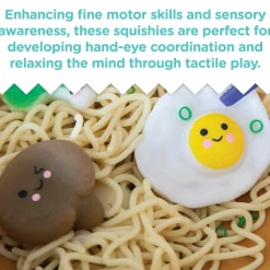 Foodie Fidgets Ramen Noodles and Toppings Fidgets for Kids