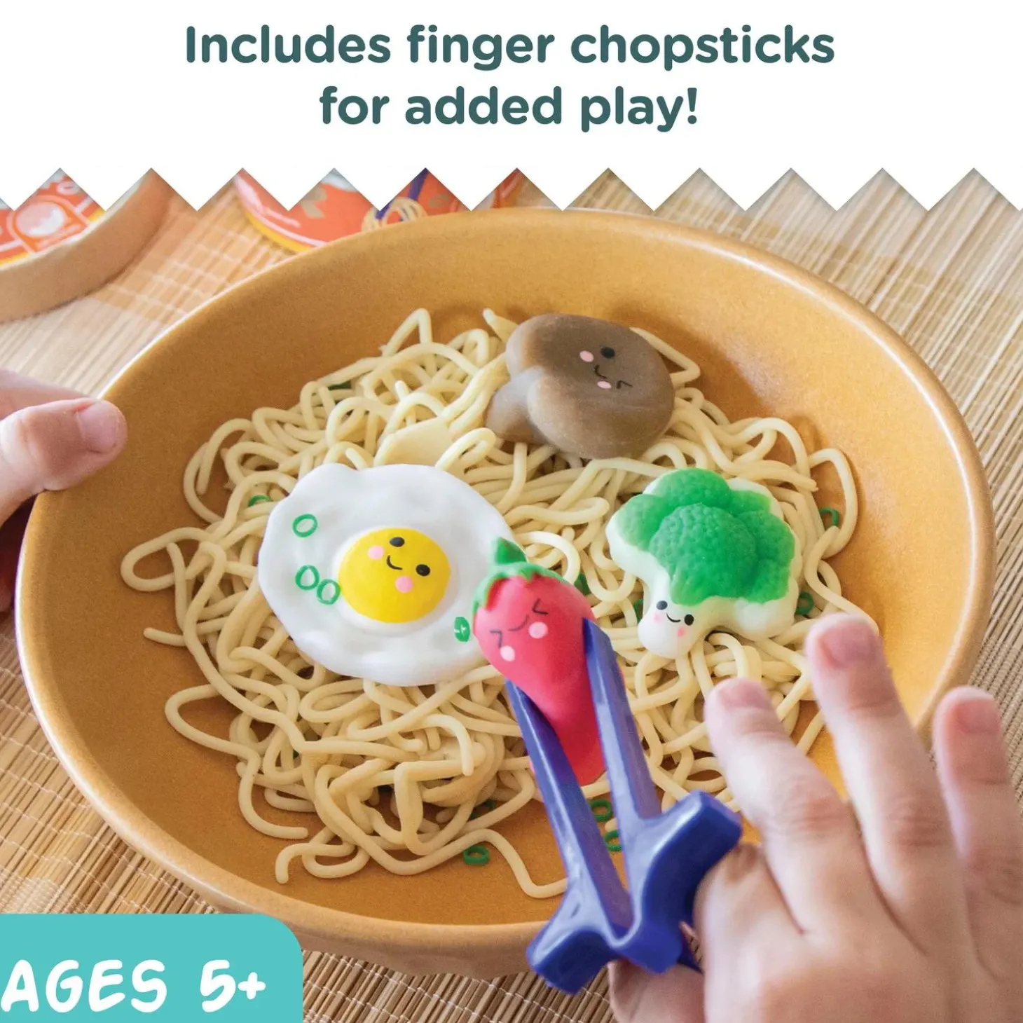 Foodie Fidgets Ramen Noodles and Toppings Fidgets for Kids
