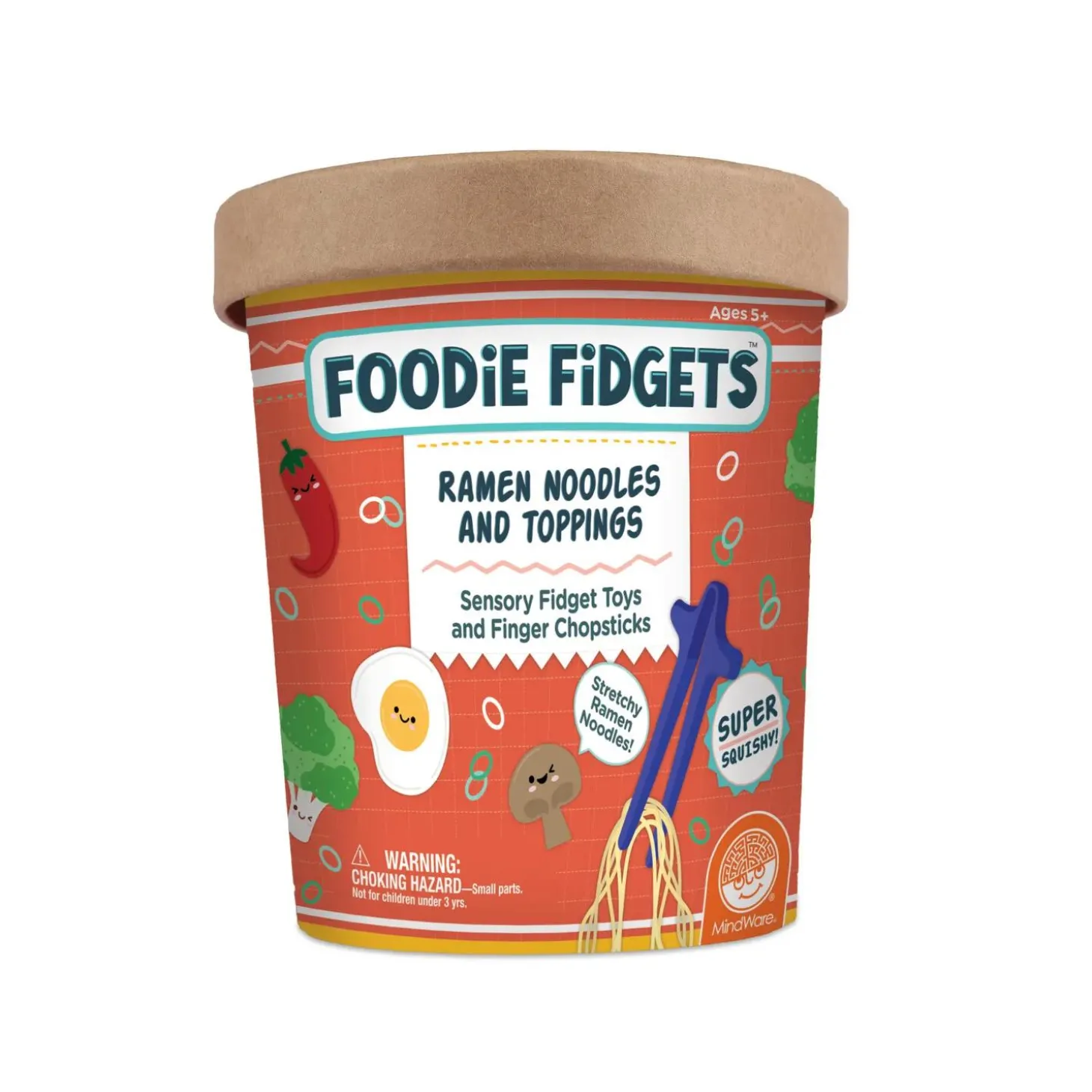 Foodie Fidgets Ramen Noodles and Toppings Fidgets for Kids