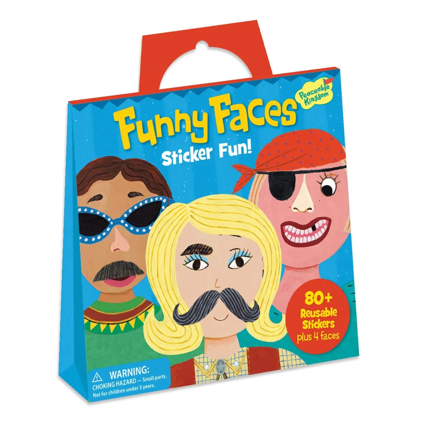 Funny Faces Reusable Sticker Tote