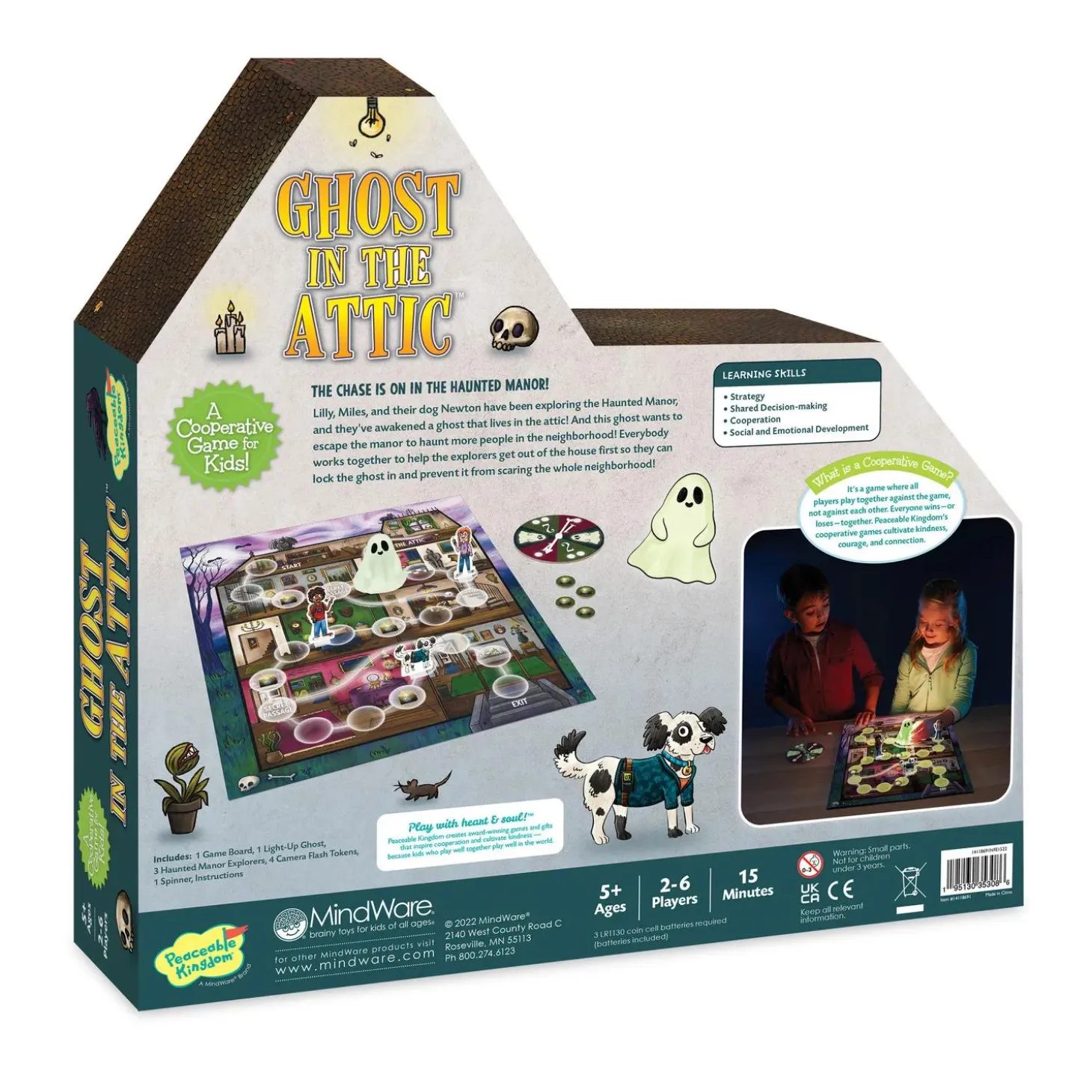 Ghost in the Attic Peaceable Kingdom Cooperative Board Game