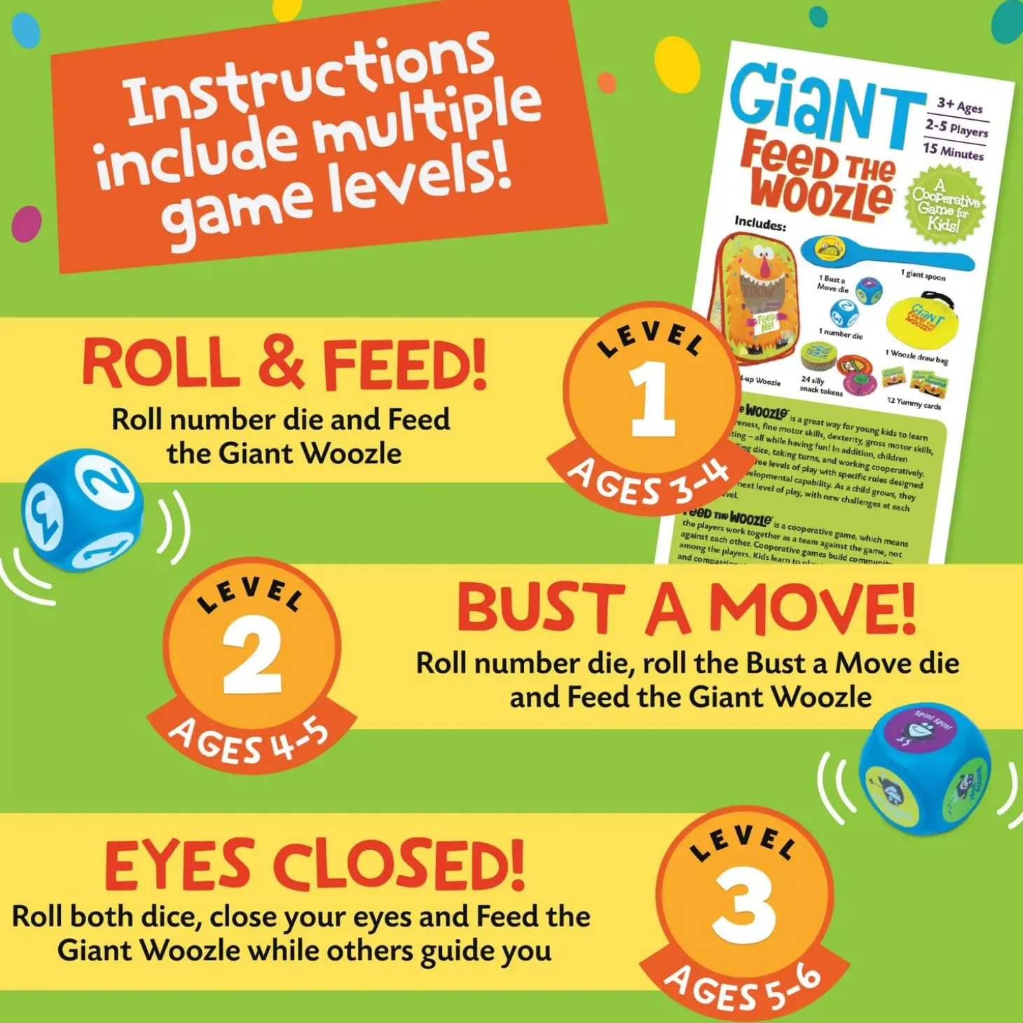 Giant Feed the Woozle Peaceable Kingdom Cooperative Game