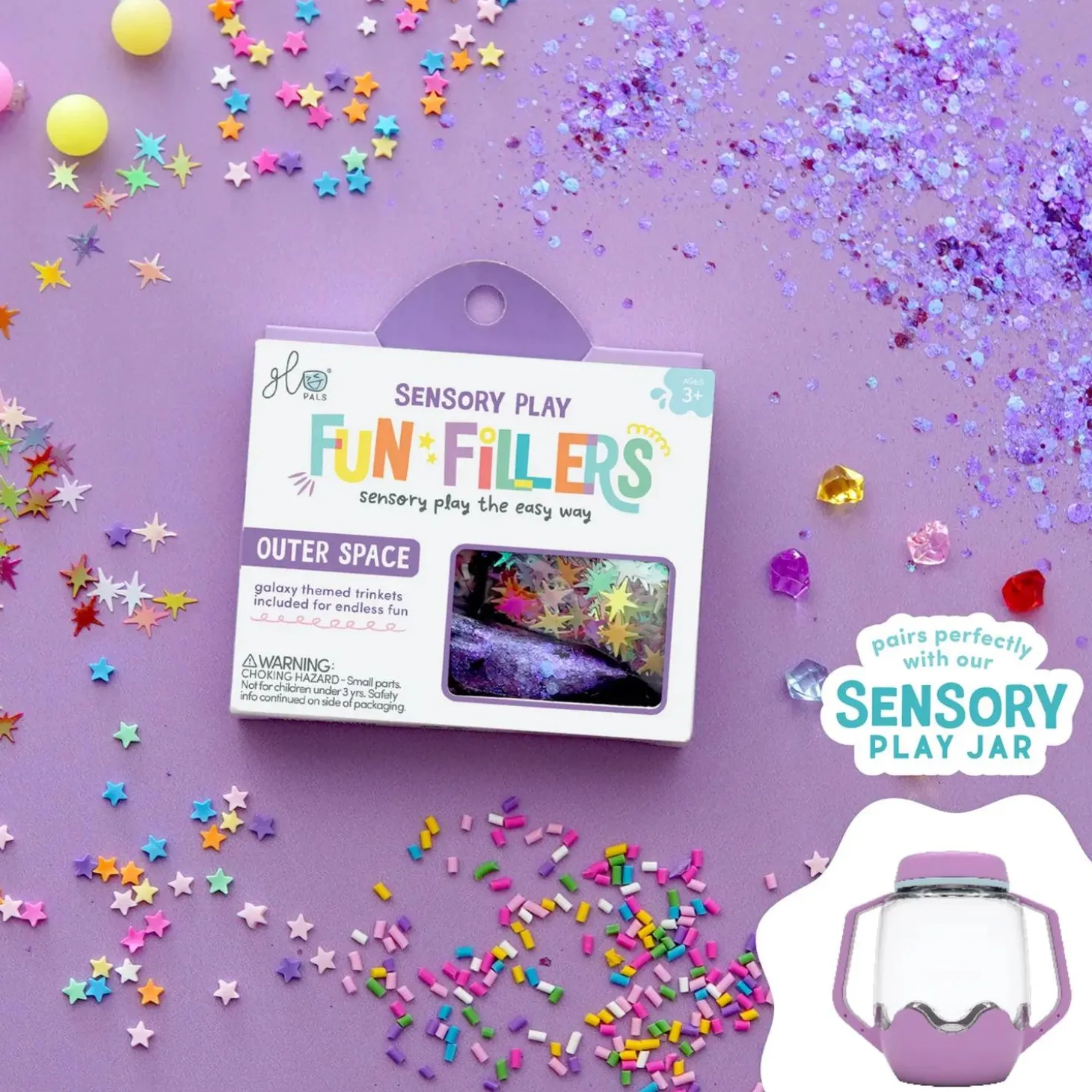 GloPals Sensory Outer Space Glow Jar