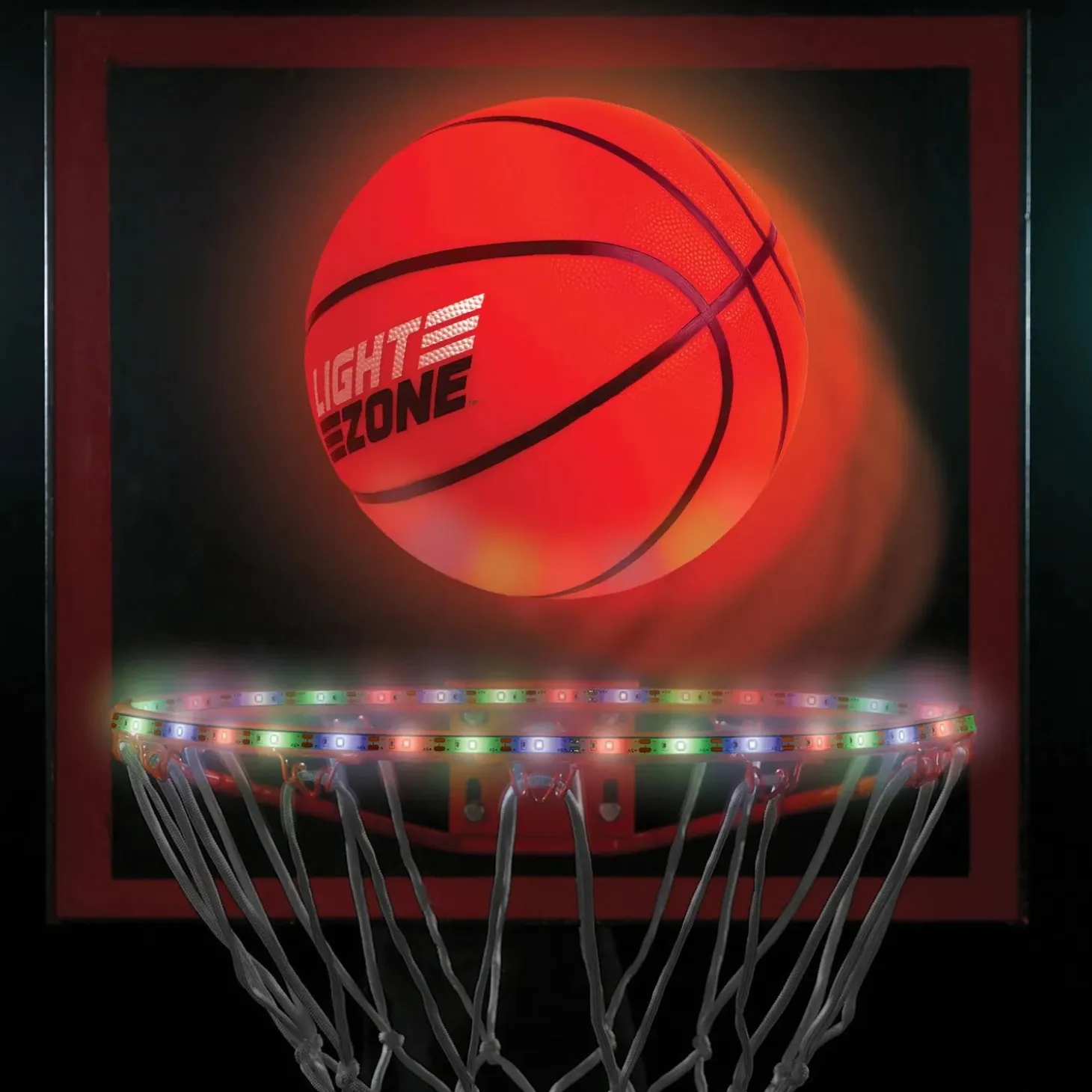Glow Basketball Court Set with Bonus Hoop Lights