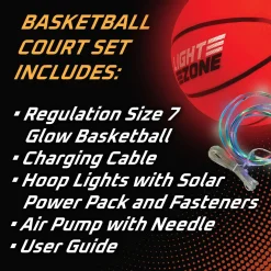 Glow Basketball Court Set with Bonus Hoop Lights