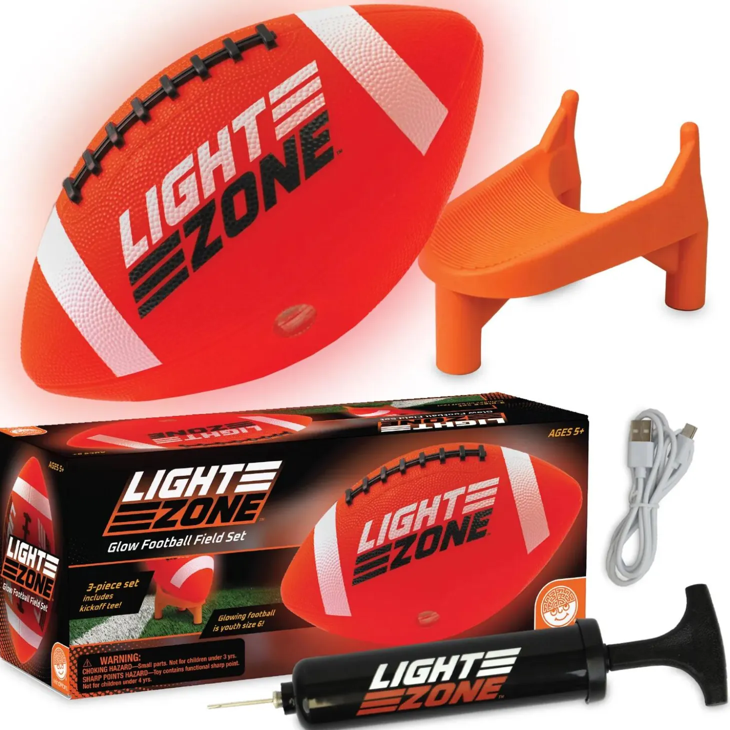 Glow Football Field Set with Bonus Kick-Off Tee