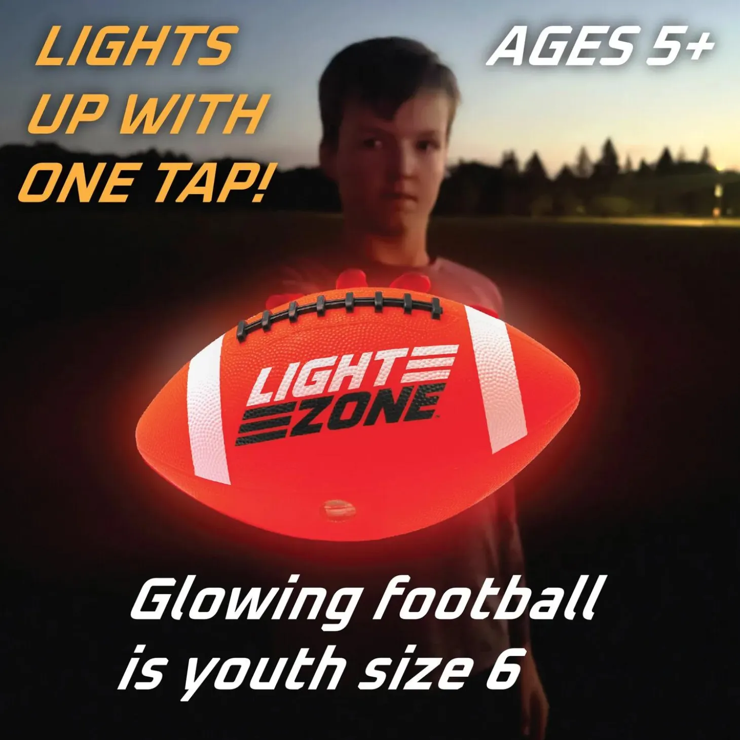 Glow Football Field Set with Bonus Kick-Off Tee