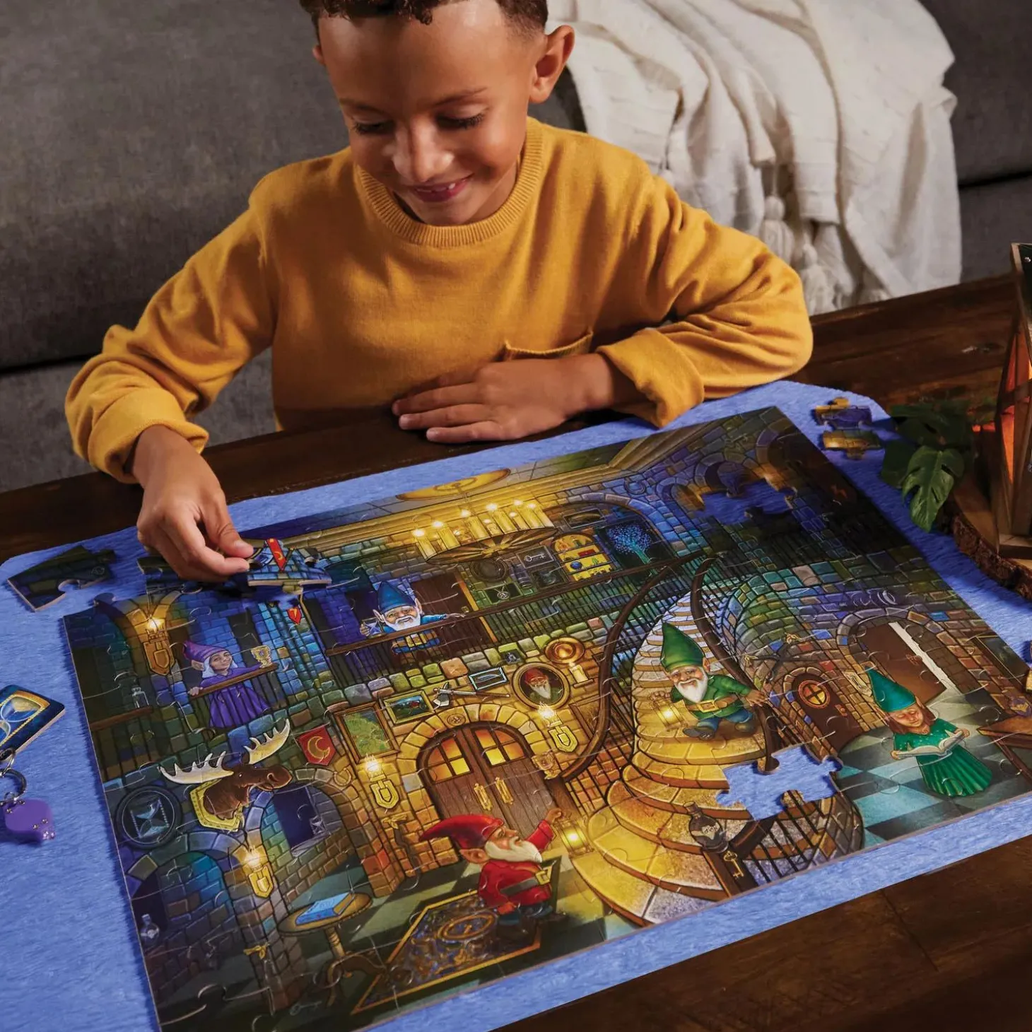 Gnomes at Night Seek and Find Glow Puzzle