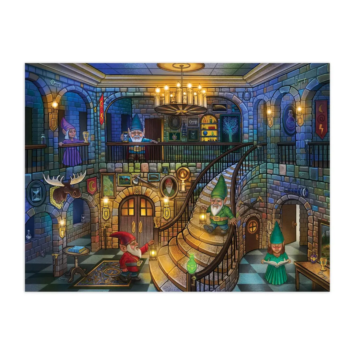 Gnomes at Night Seek and Find Glow Puzzle