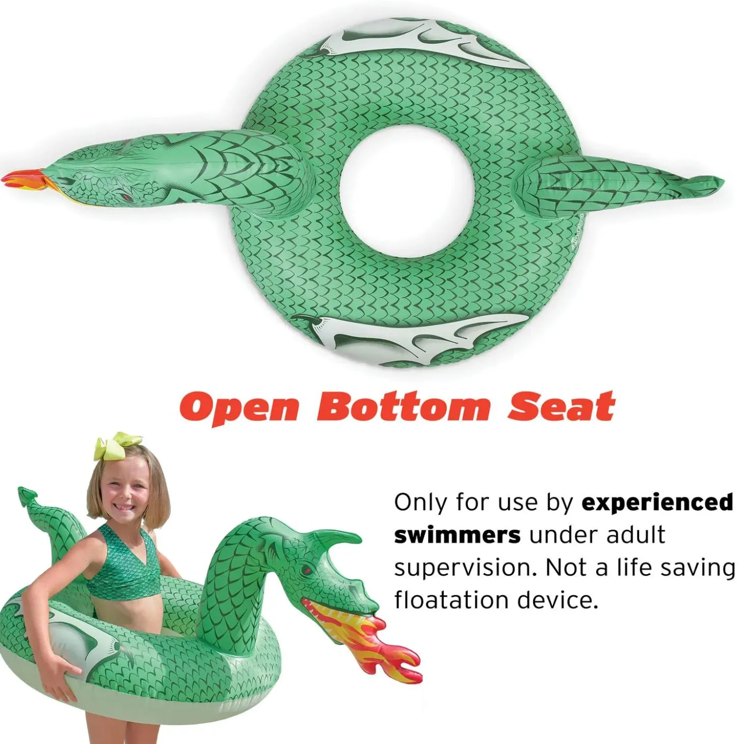 GoFloats Fire Dragon Jr Pool Float Tube