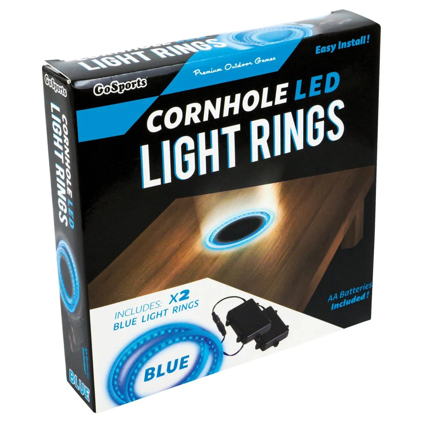 GoSports: Cornhole Light Up LED Ring Kit 2pc Set - Blue
