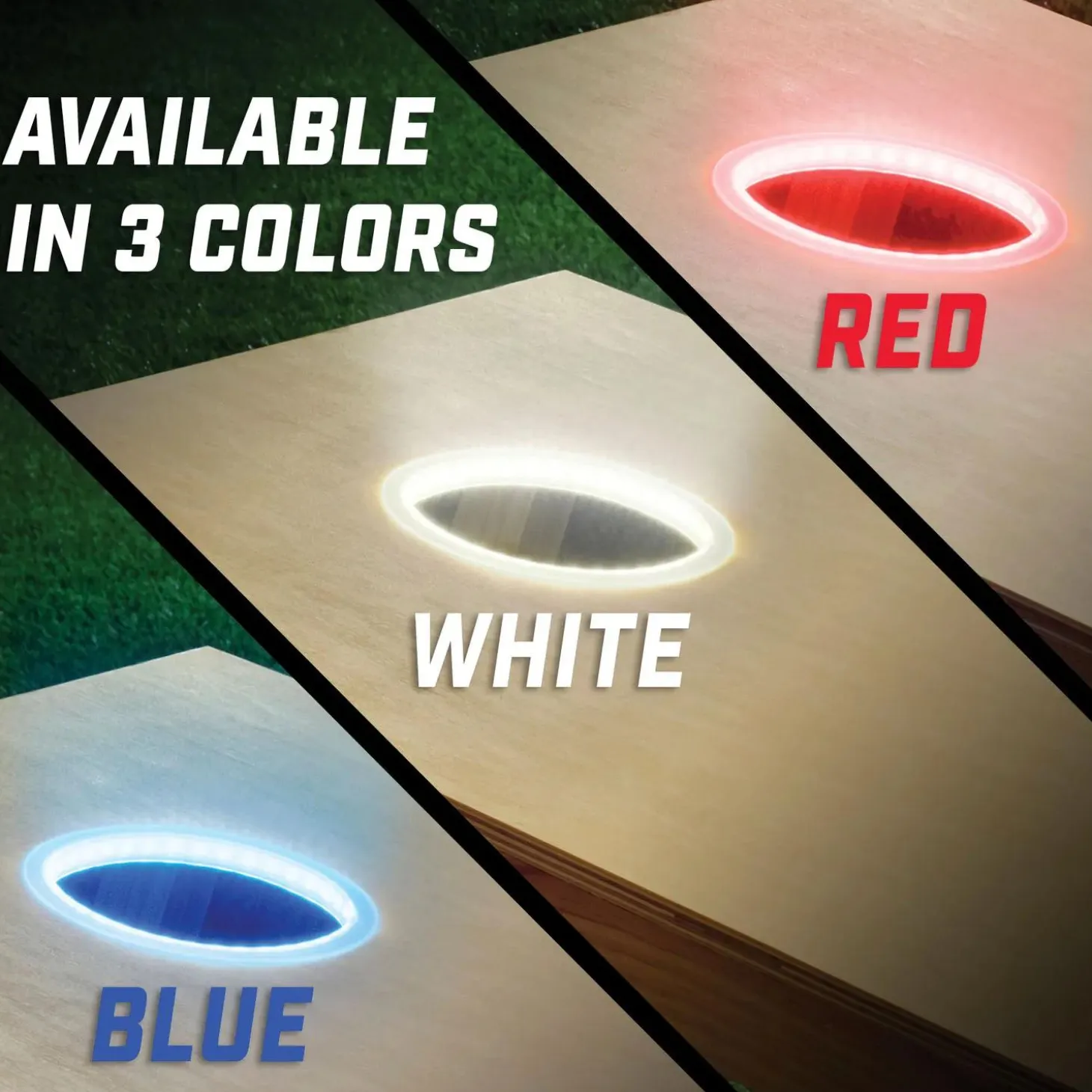 GoSports: Cornhole Light Up LED Ring Kit 2pc Set - Blue