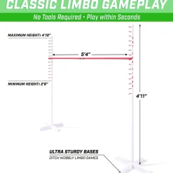 GoSports: Get Low Limbo Premium Wooden Limbo Game