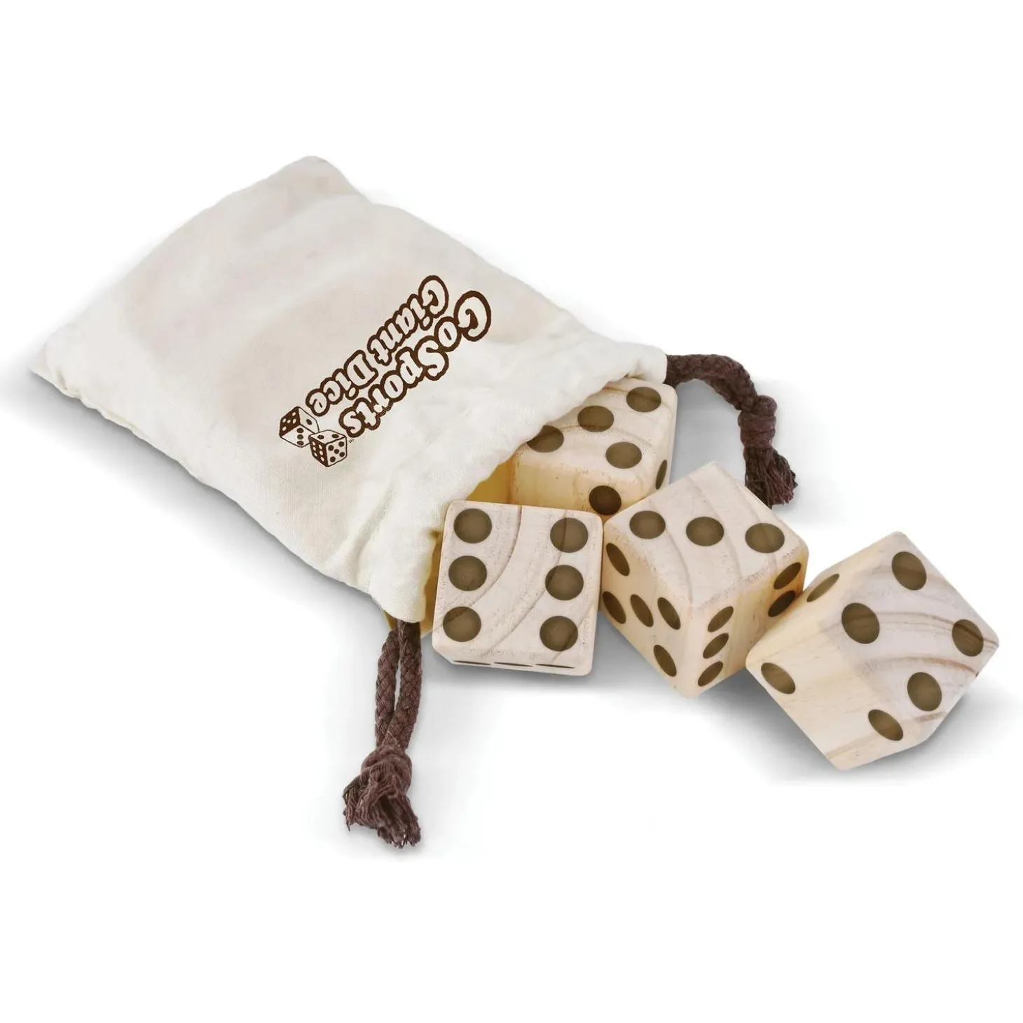 GoSports: Giant 2.5" Wooden Playing Dice Set