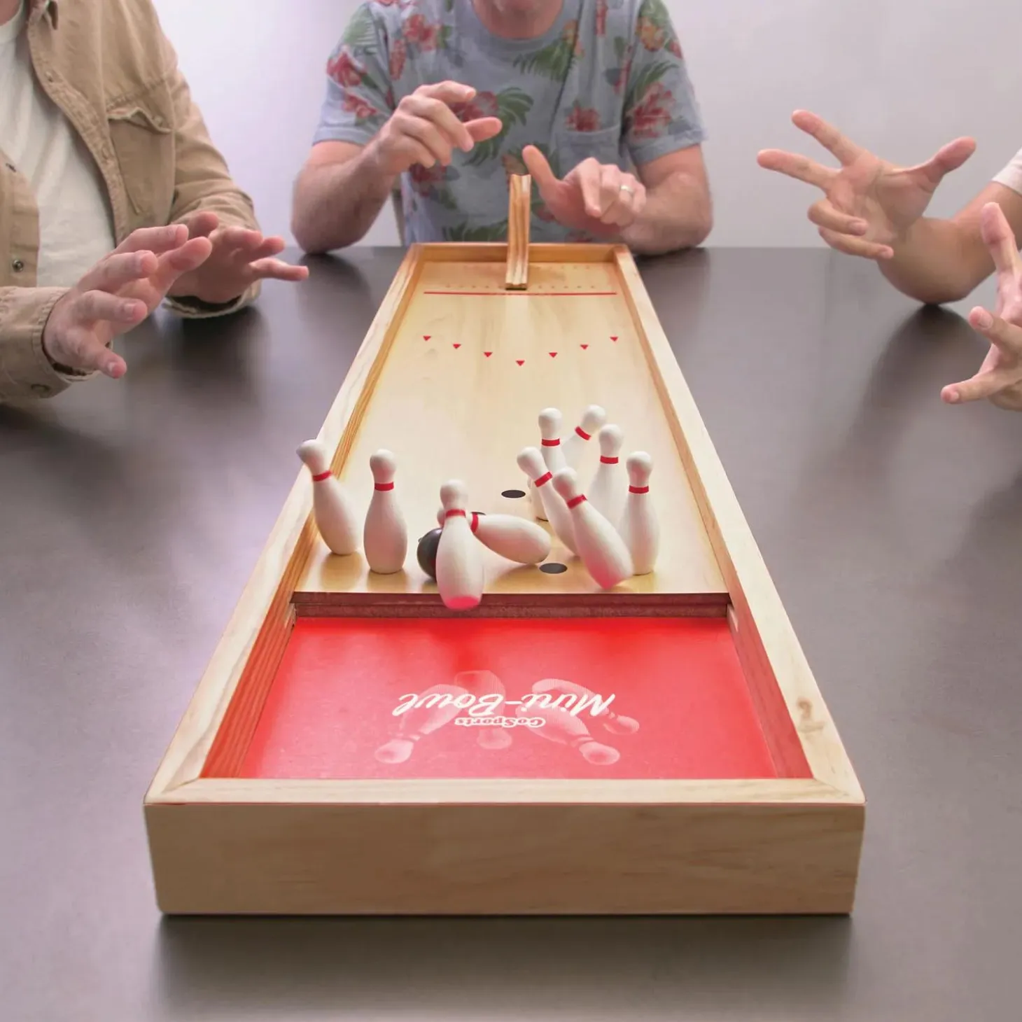 GoSports - Mini Wooden Tabletop Bowling Game Set